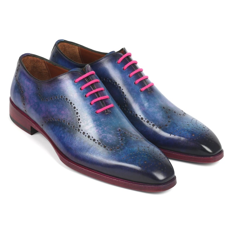 Paul Parkman Men’s Wingtip Oxfords Parliament Blue (ID#741-PAR)