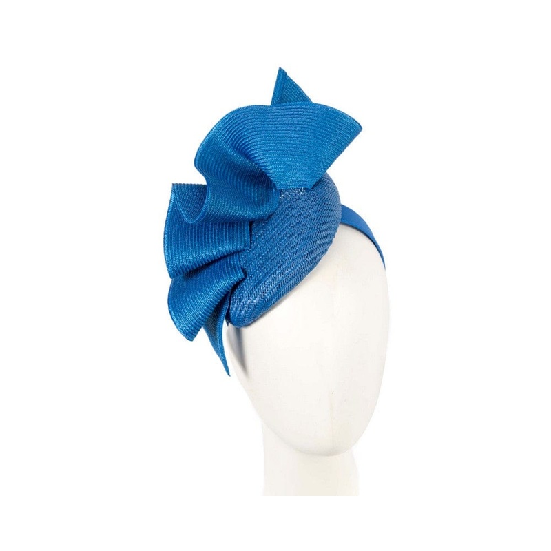Royal blue pillbox fascinator by Fillies Collection