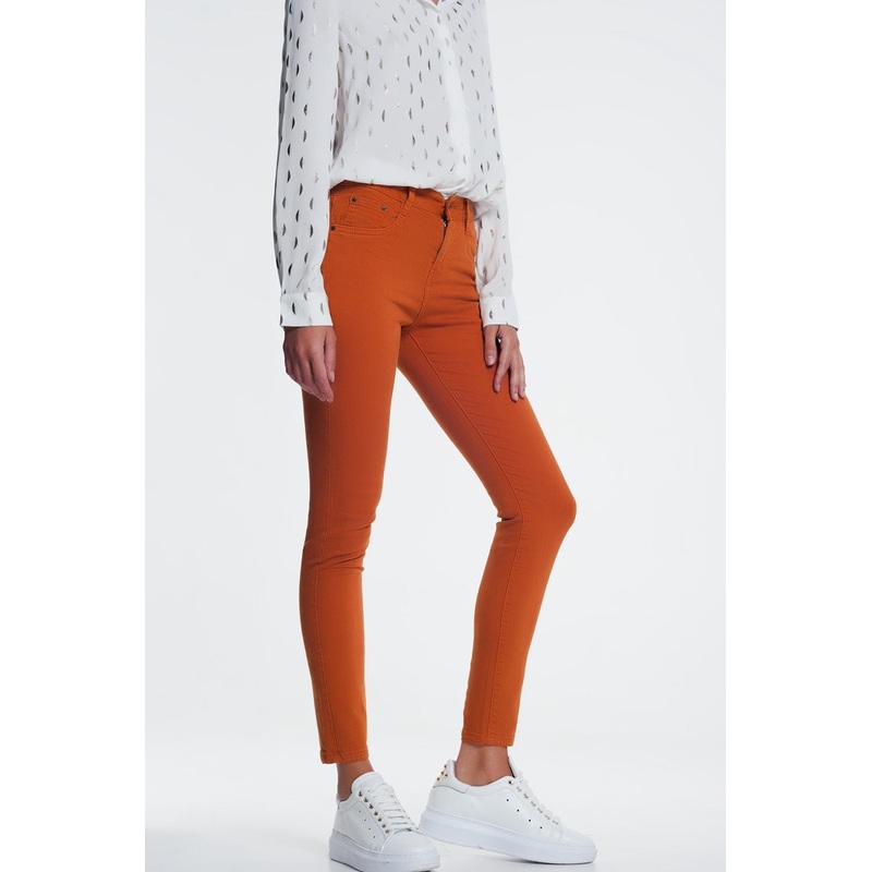 Skinny Jeans In Orange