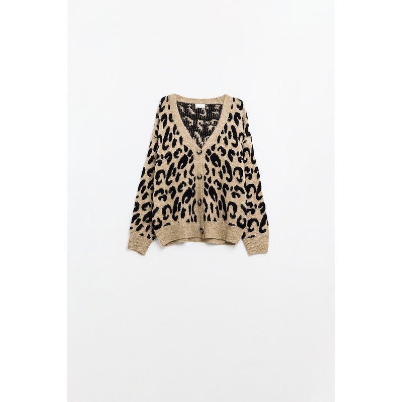 Soft Knit Leopard Print Cardigan