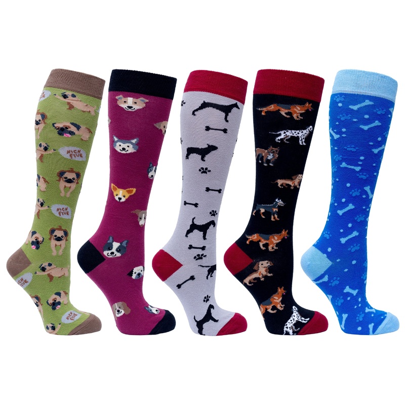 Women’s Cute Dogs Knee High Socks Set