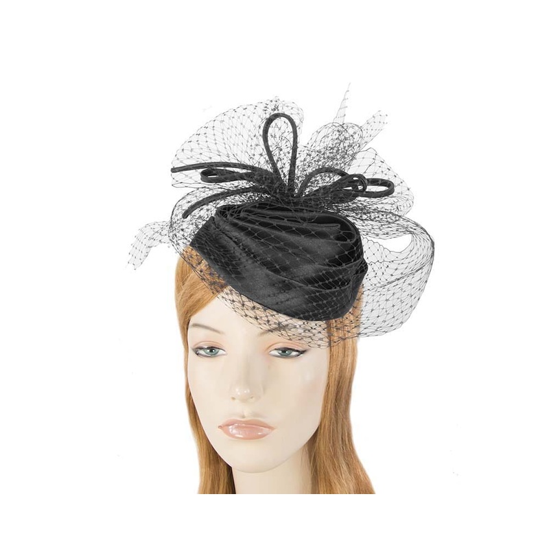 Black Cocktail Headpiece with veil