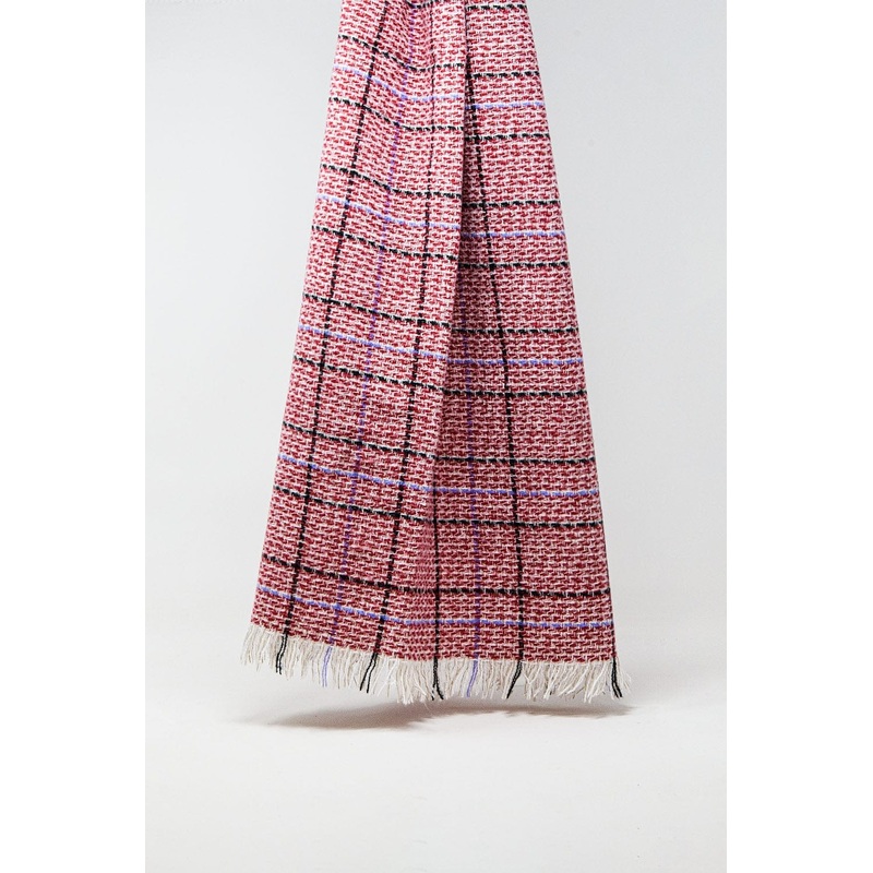 Checkered Scarf In Red
