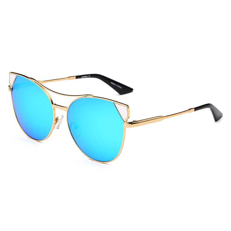 CLARCKSTON | Women’s Trendy Mirrored Lens Cat Eye Sunglasses