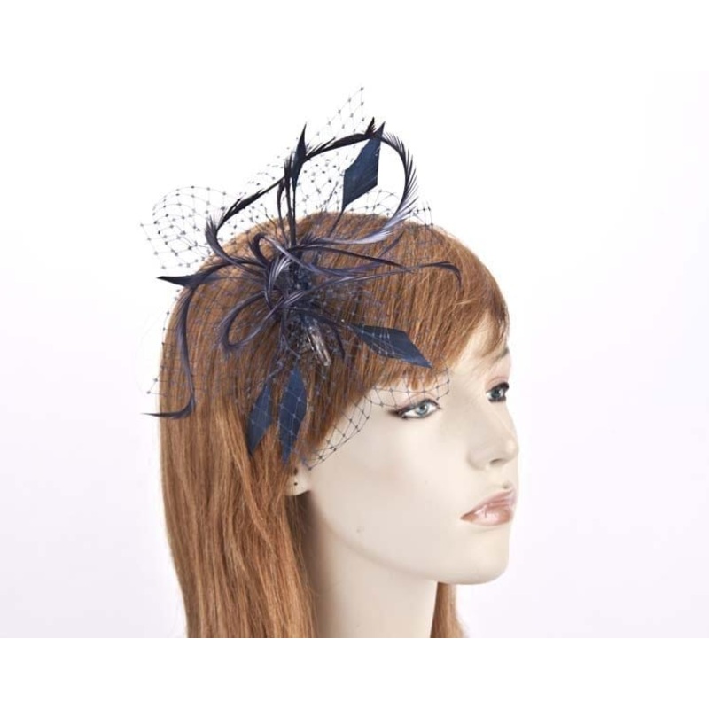 Navy fascinator headpiece