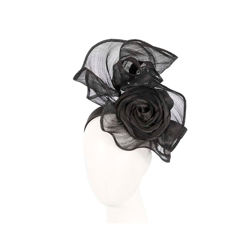 Twisted black designers fascinator by Fillies Collection