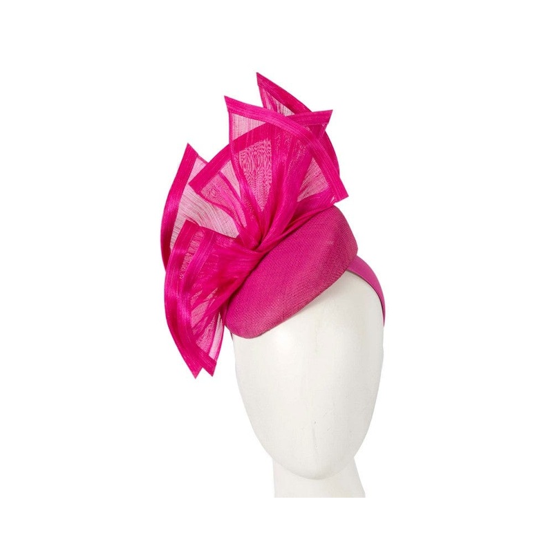 Bespoke fuchsia racing fascinator by Fillies Collection