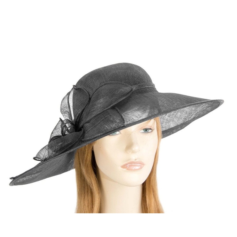 Black wide brim racing fashion hat by Max Alexander
