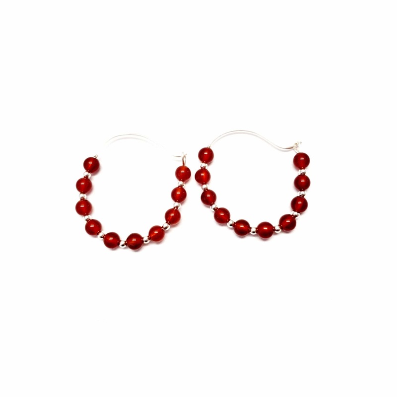 Carnelian Hoops