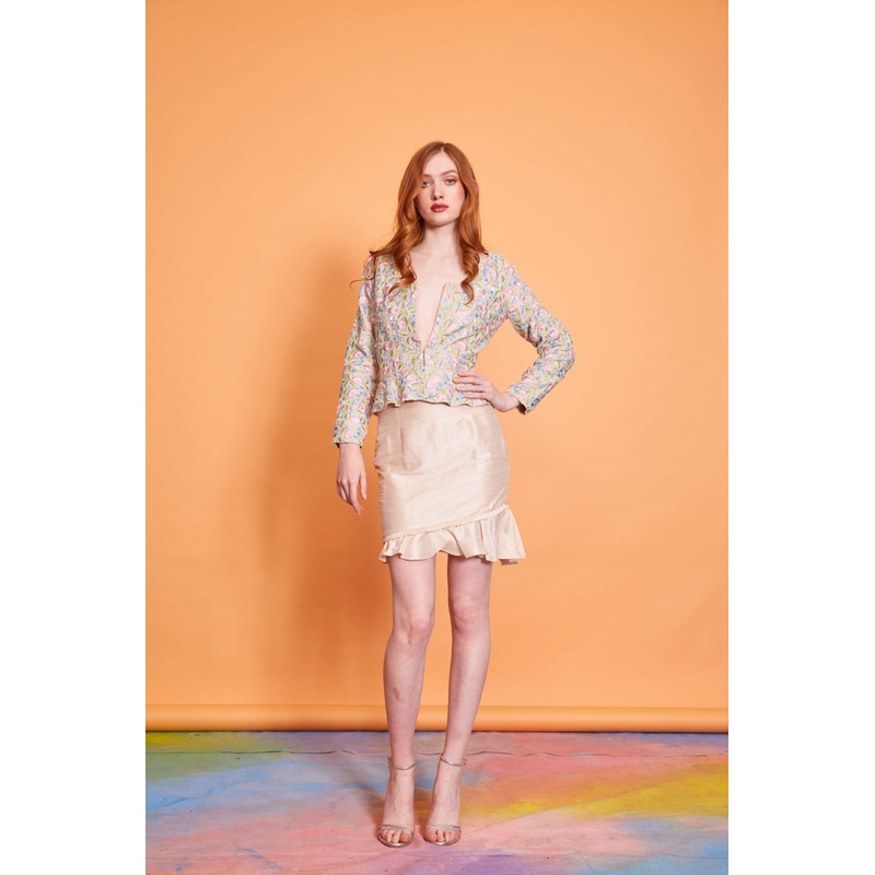 Lavanya Coodly Women’s Silk Blush Pink Taylor Skirt