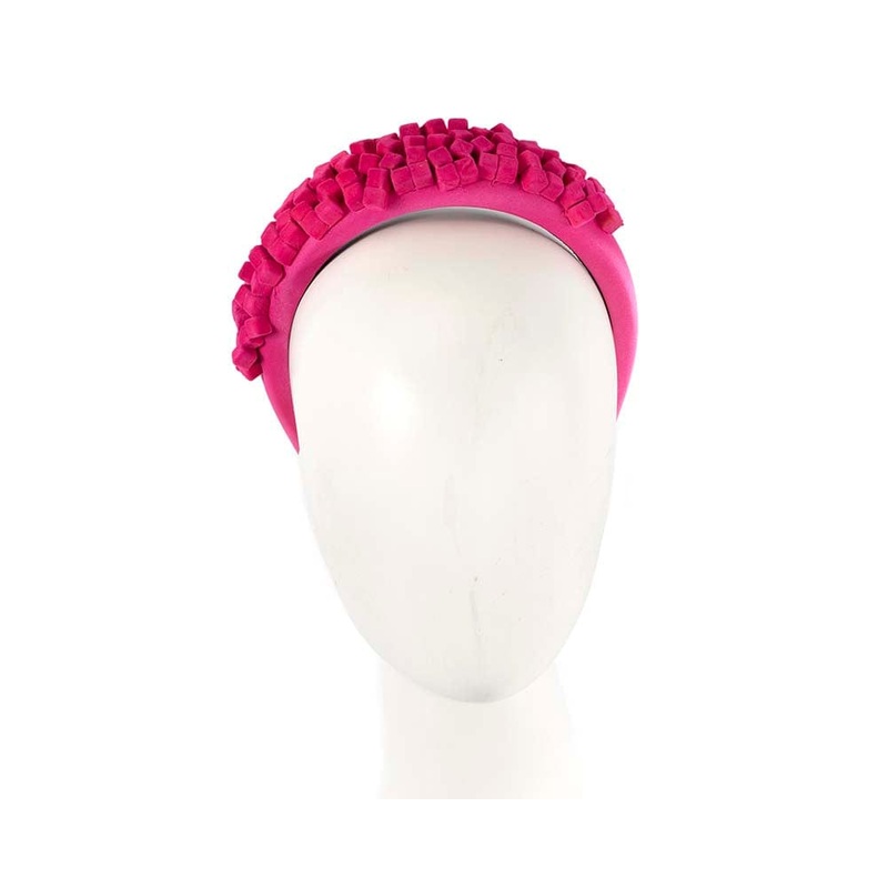 Unique fuchsia fascinator headband by Cupids Millinery