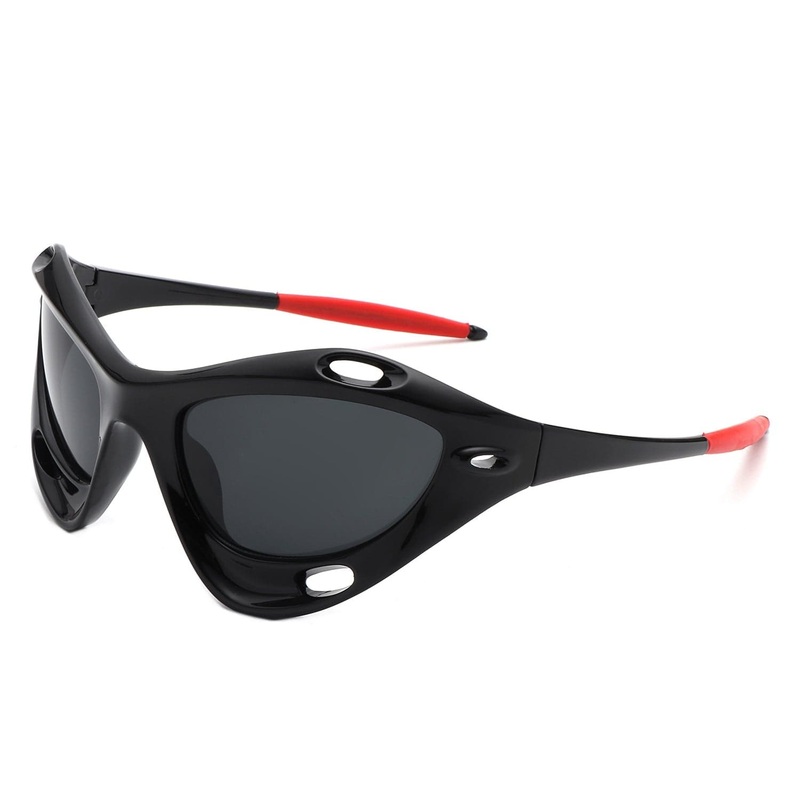 Dotrijan – Geometric Wrap Around Chunky Square Sport Sunglasses