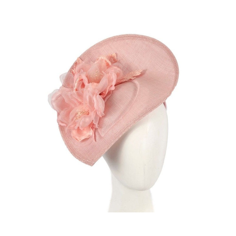 Large pink flower fascinator by Max Alexander