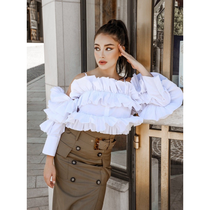 M.USE After Hours Ruffle Shirt