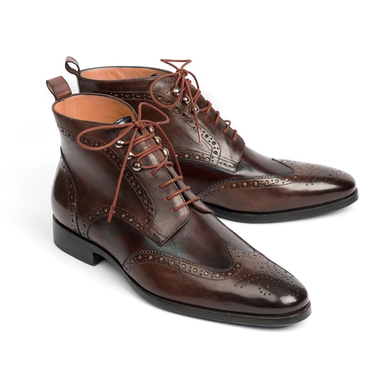 Paul Parkman Wingtip Ankle Boots Brown (ID#CH777BRW)