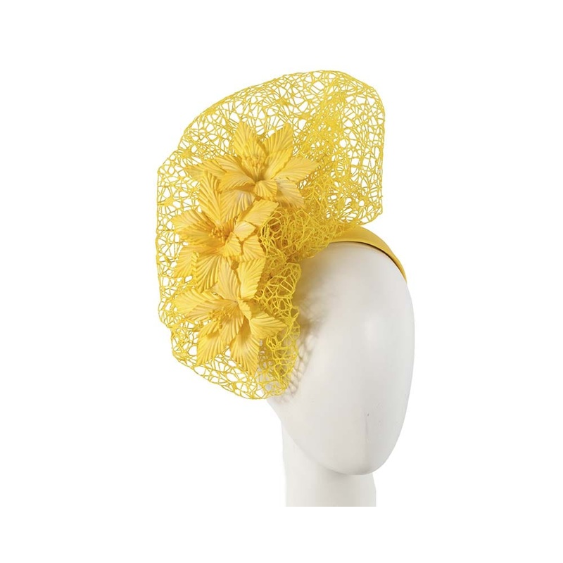 Staggering yellow racing fascinator by Fillies Collection