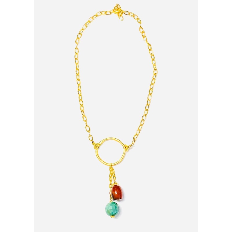 Women’s Syeira Necklace in Carnelian & Aventurine | MINU