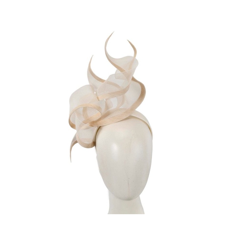 Bespoke cream racing fascinator by Fillies Collection