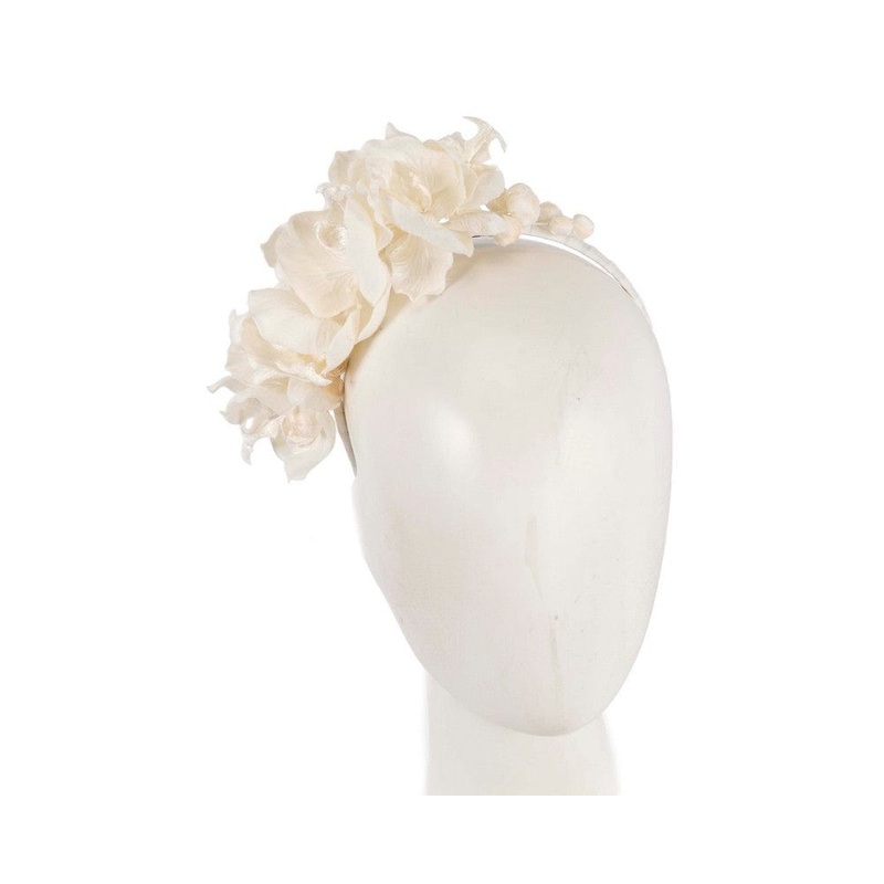 Cream orchid flower headband fascinator