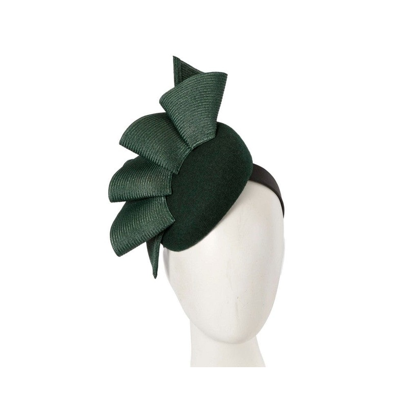 Green pillbox fascinator by Fillies Collection