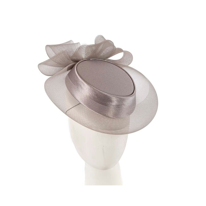 Grey Pillbox Mother of the Bride custom made hat