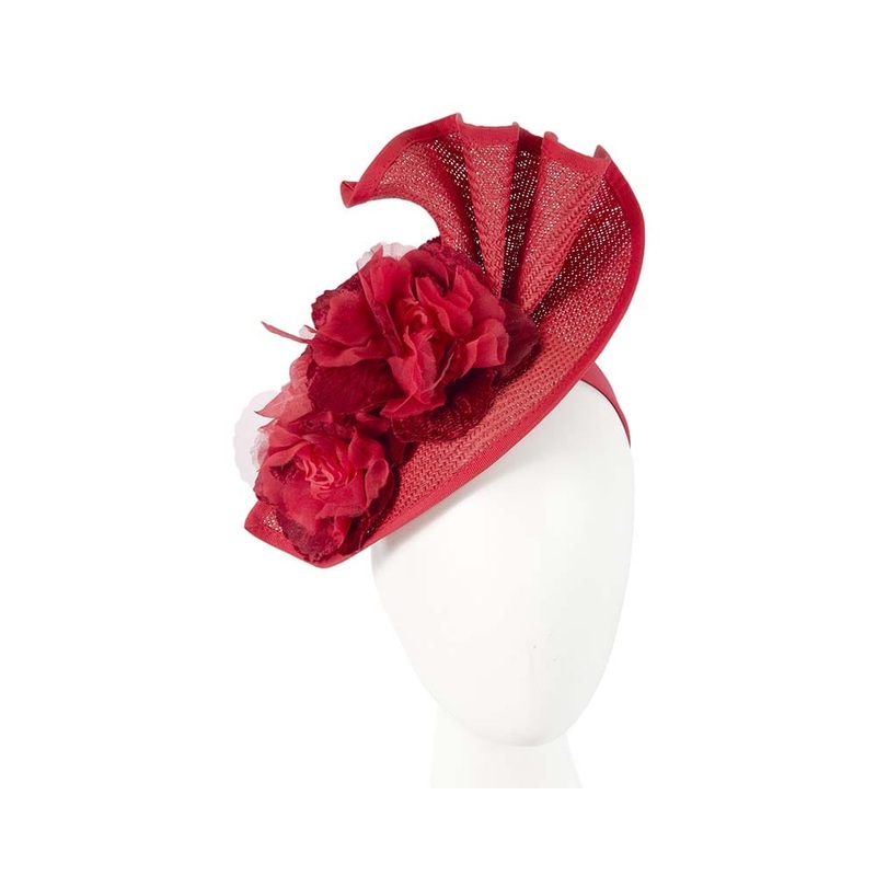 Red Melbourne Cup races fascinator by Fillies Collection