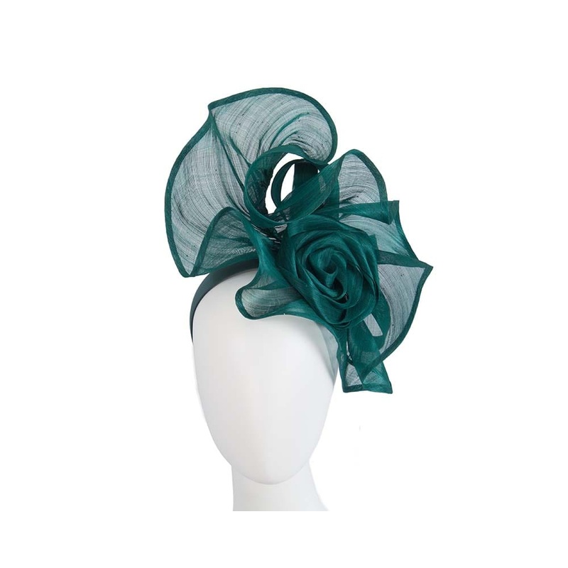 Twisted teal designers fascinator by Fillies Collection