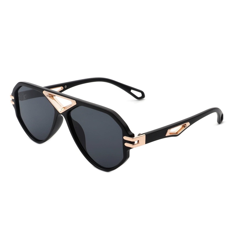 Unityth – Geometric Retro Round Vintage Fashion Aviator Sunglasses
