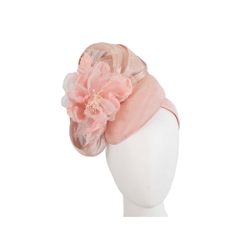Astonishing pink pillbox racing fascinator by Fillies Collection