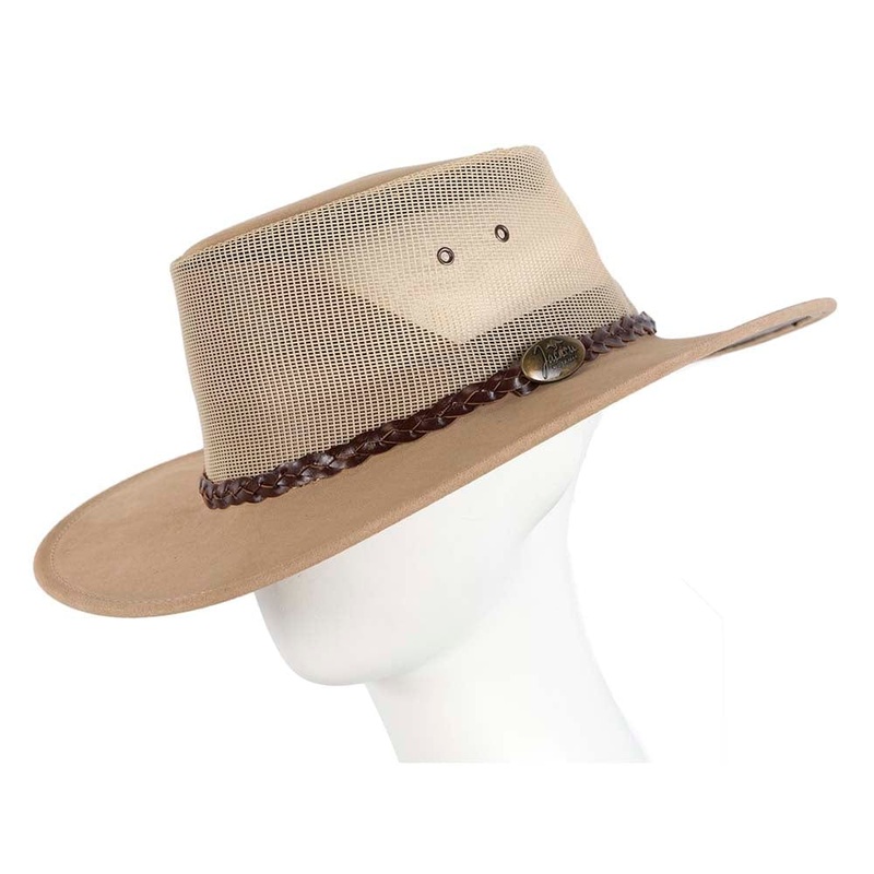 Beige Sand Australian Suede Leather Cooler Jacaru Hat