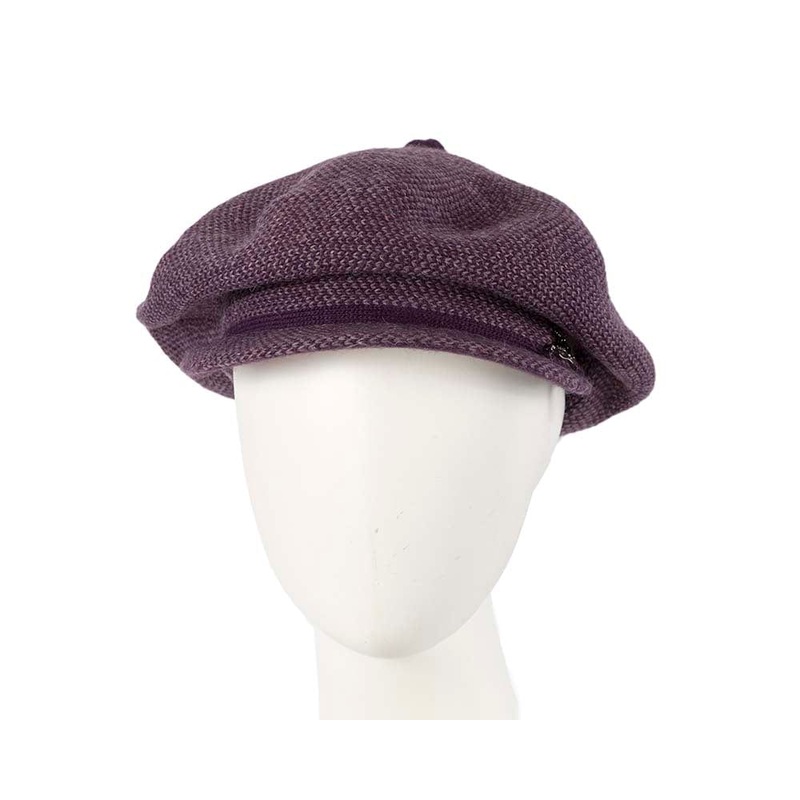 Classic wool woven purple cap by Max Alexander