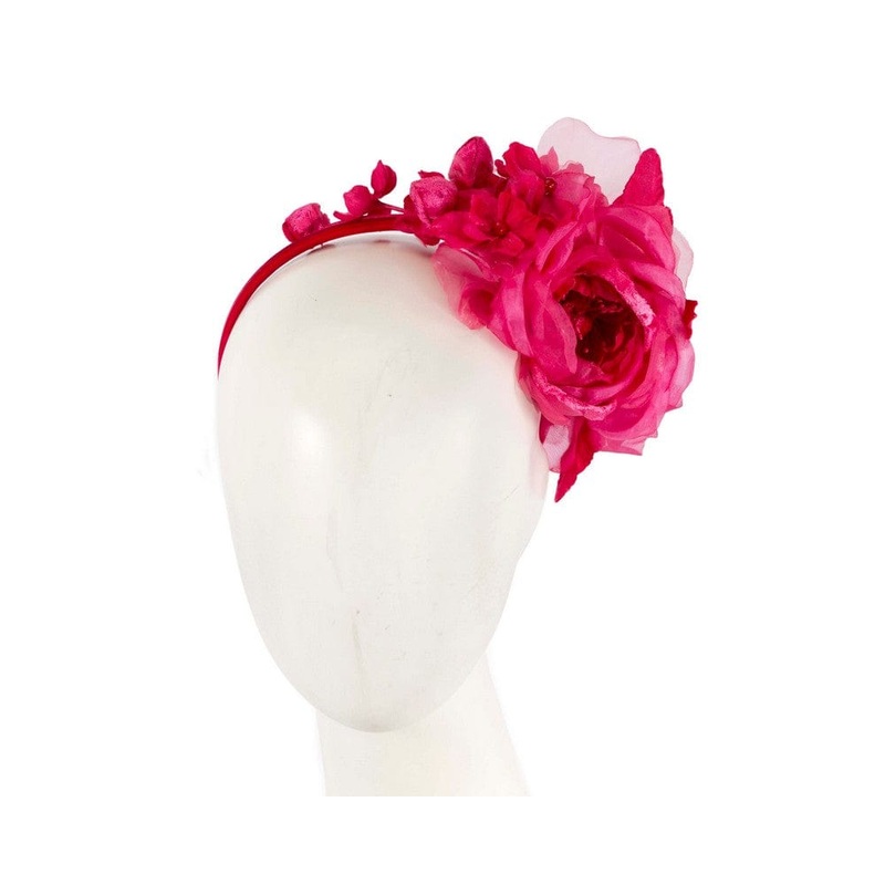 Fuchsia flower headband fascinator by Max Alexander