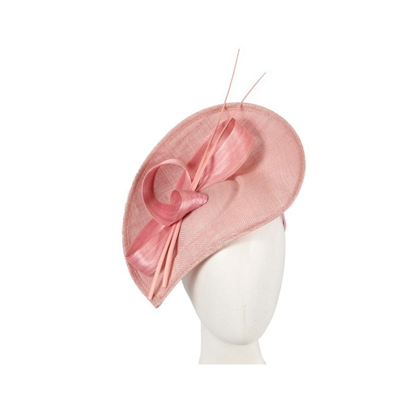 Large pink sinamay fascinator by Max Alexander