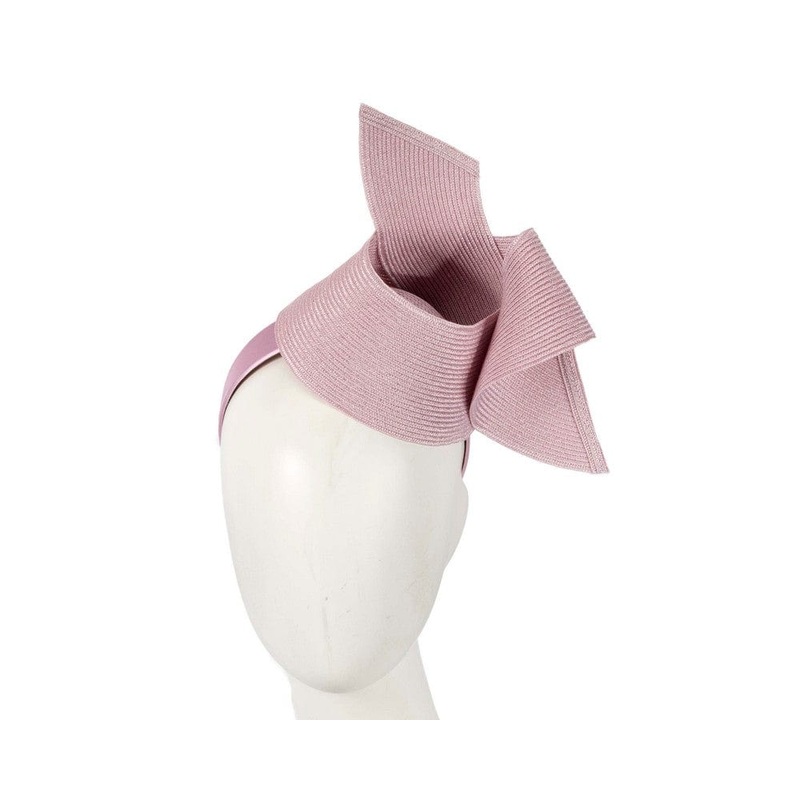 Modern dusty pink fascinator by Max Alexander