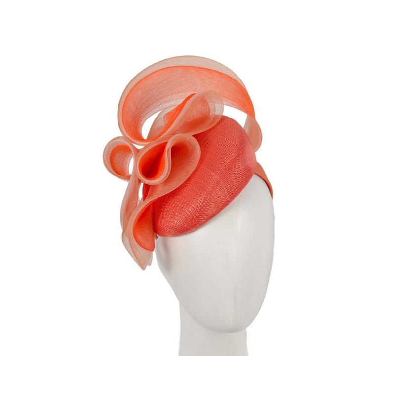 Orange and cream racing fascinator by Fillies Collection