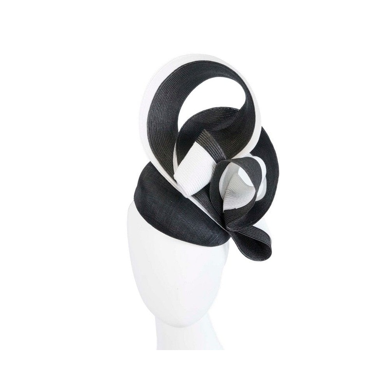 Stunning black & white racing fascinator by Fillies Collection