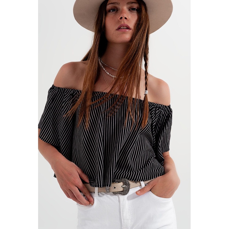 Bardot Top In Stripe