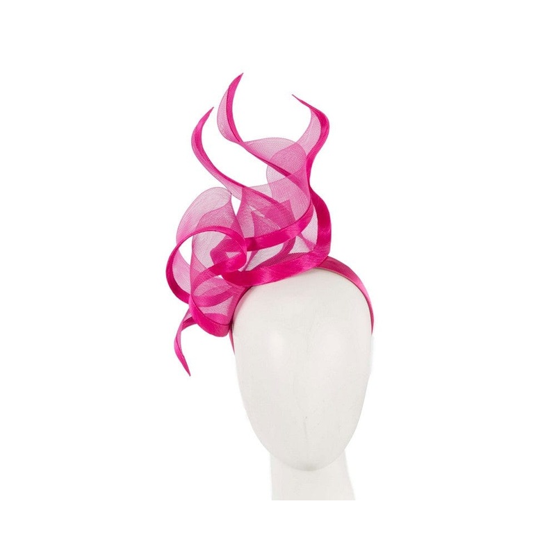 Bespoke hot pink racing fascinator by Fillies Collection