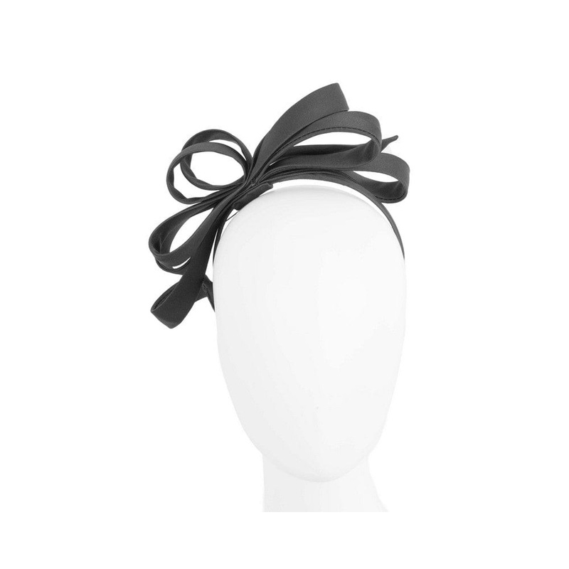 Black bow racing fascinator by Max Alexander