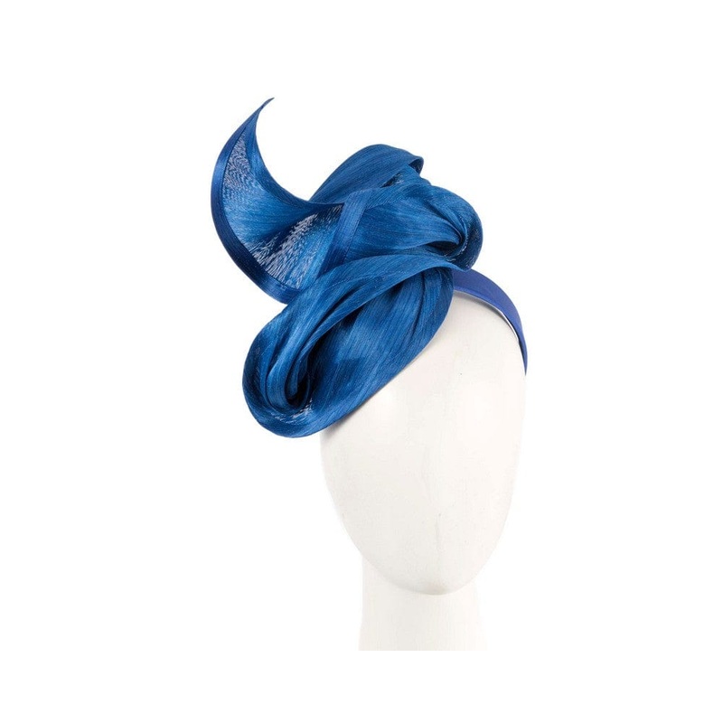 Royal blue designers racing fascinator by Fillies Collection