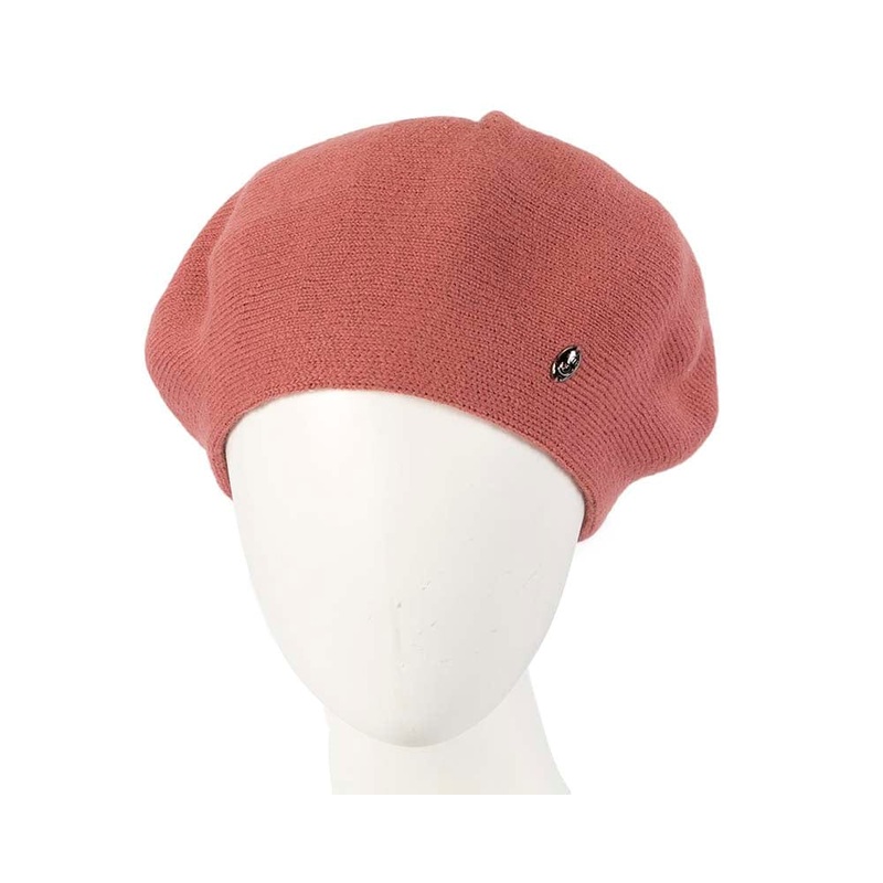 Classic woven brick orange beret by Max Alexander