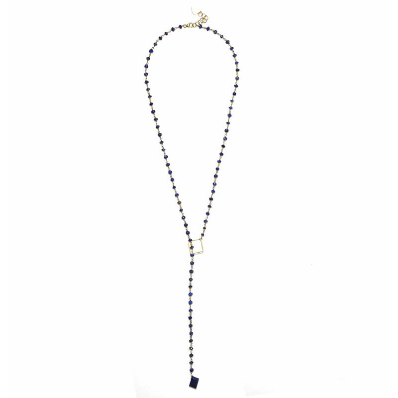 Gena Myint Lapis Lazuli With Drop Necklace