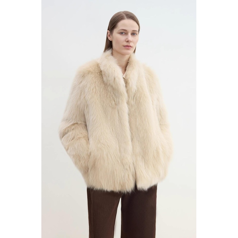 “Long Nocturne” Imported Fox Fur Retro Short Coat for Women