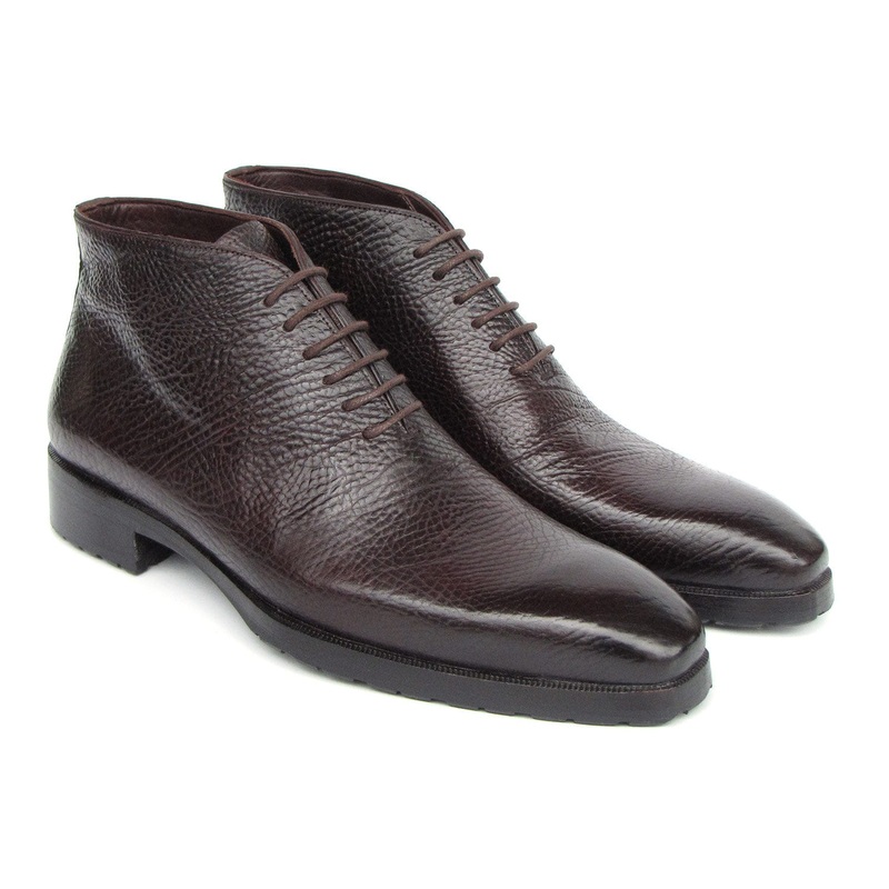 Paul Parkman Men’s Brown Floater Leather Ankle Boots (ID#793BRW82)