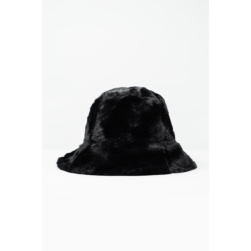 Reversible Bucket Hat In Black With Teddy Turn Up