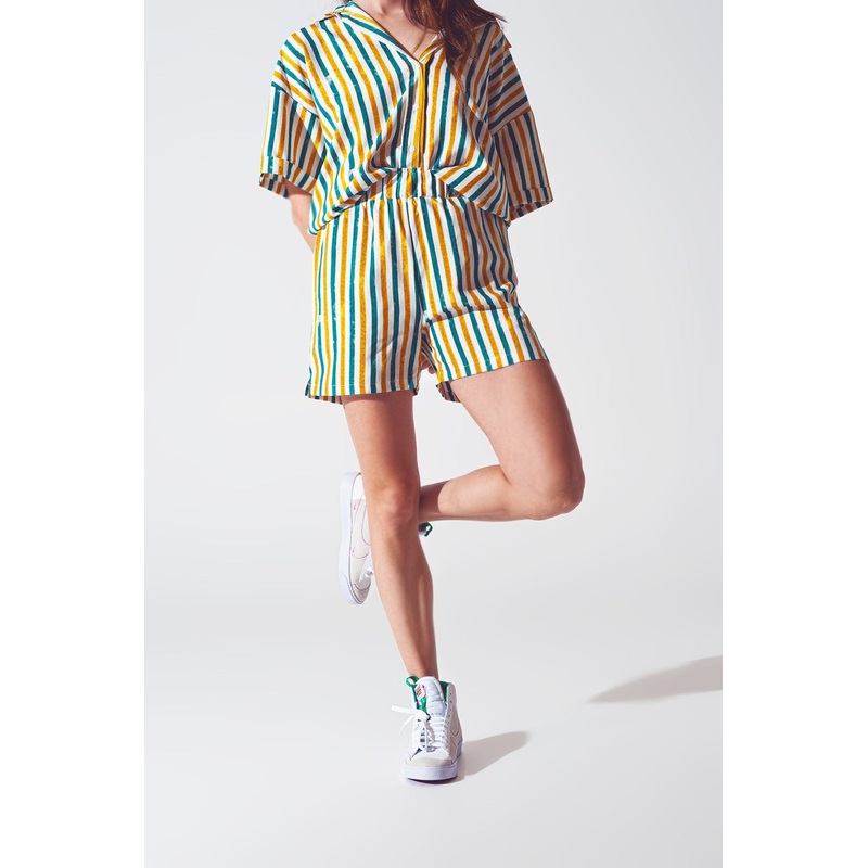 Shorts In Green Stripes