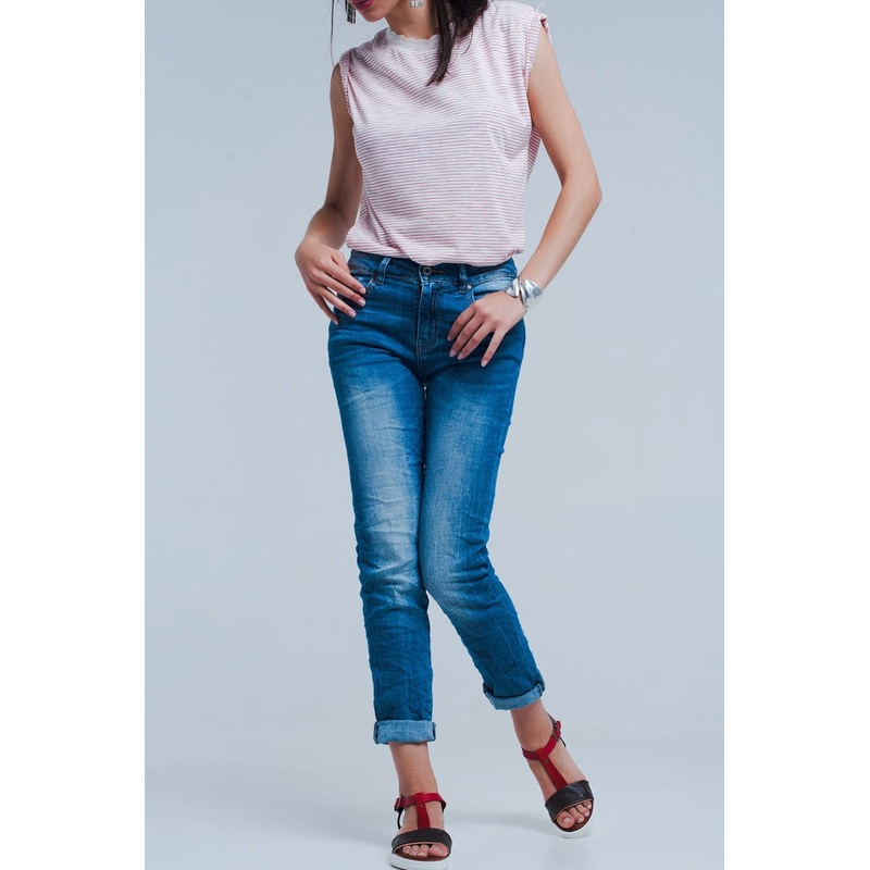 Skinny Jeans With Crinkle Effect