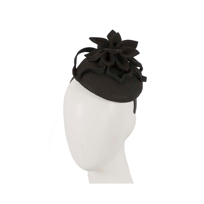 Black Max Alexander felt pillbox fascinator