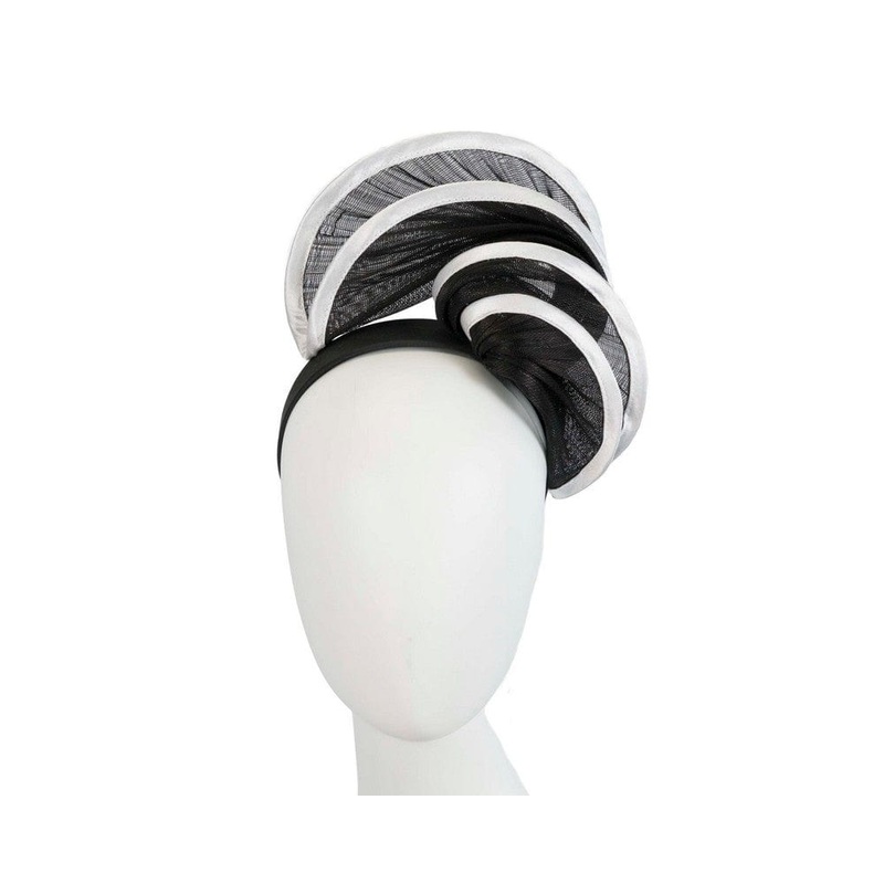 Black & white headband racing fascinator by Fillies Collection