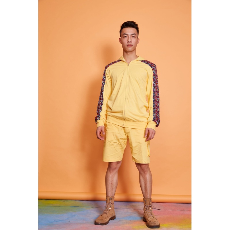 Lavanya Coodly Benjamin Men’s Cotton Knit Jacket in Yellow